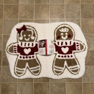 NEW Home Goods Sleigh Hill Gingerbread Boy & Girl Christmas Bathroom Mat 22x30